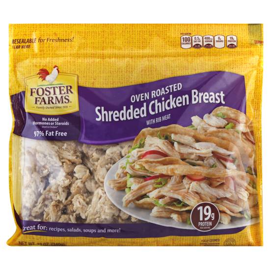 Foster Farms Oven Roasted Shredded Chicken Breast (12 oz)