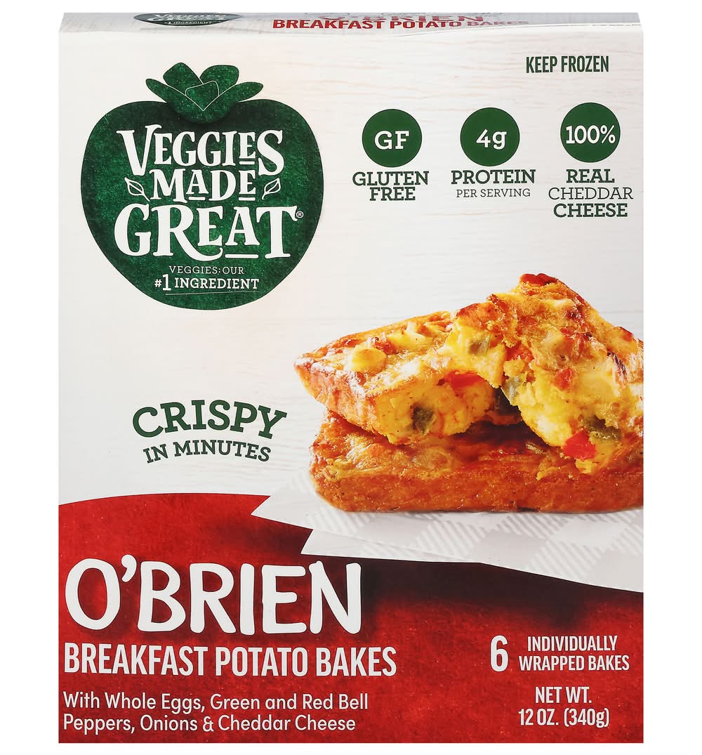 Veggies Made Great Crispy Breakfast Potato Bakes, O'brien (12 oz, 6 ct)