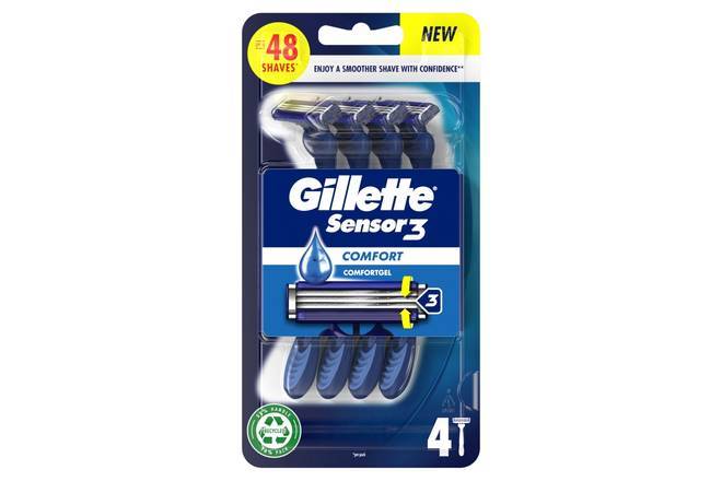 Gillette Sensor3 Comfort 4-Pack Razors