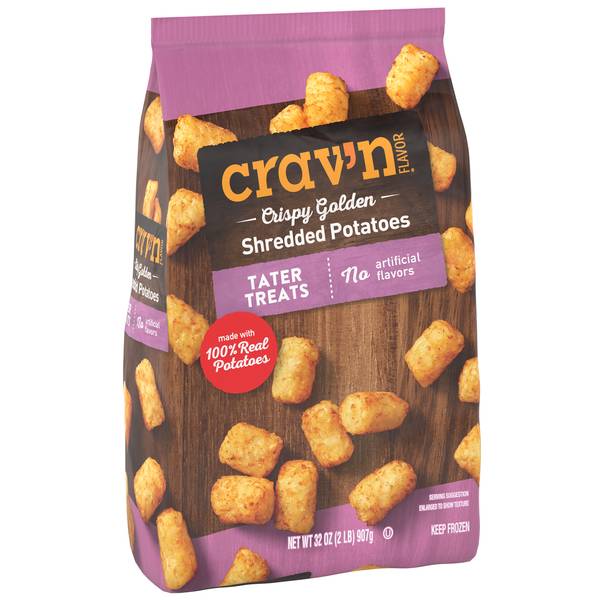 Crav'n Flavor Shredded Potatoes, Crispy Golden, Tater Treats (32 oz)