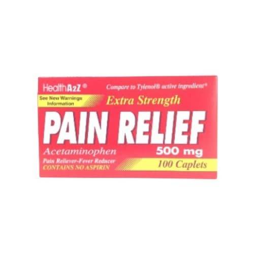 Healtha2z Acetaminophen Extra Strength Pain Relief 500 mg (100 caplets)