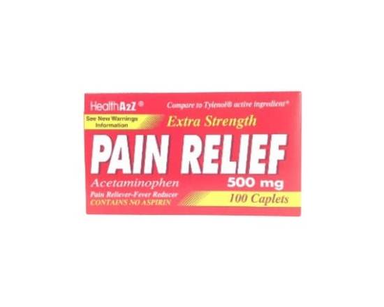 Healtha2Z · Acetaminophen Extra Strength Pain Relief 500 mg (100 caplets)