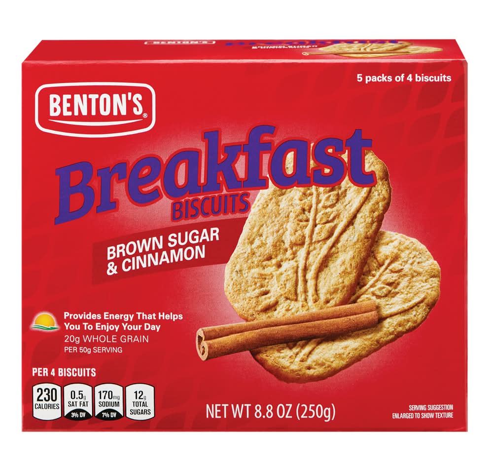 Benton's Breakfast Biscuits, Brown Sugar-Cinnamon (8.8 oz, 20 ct)