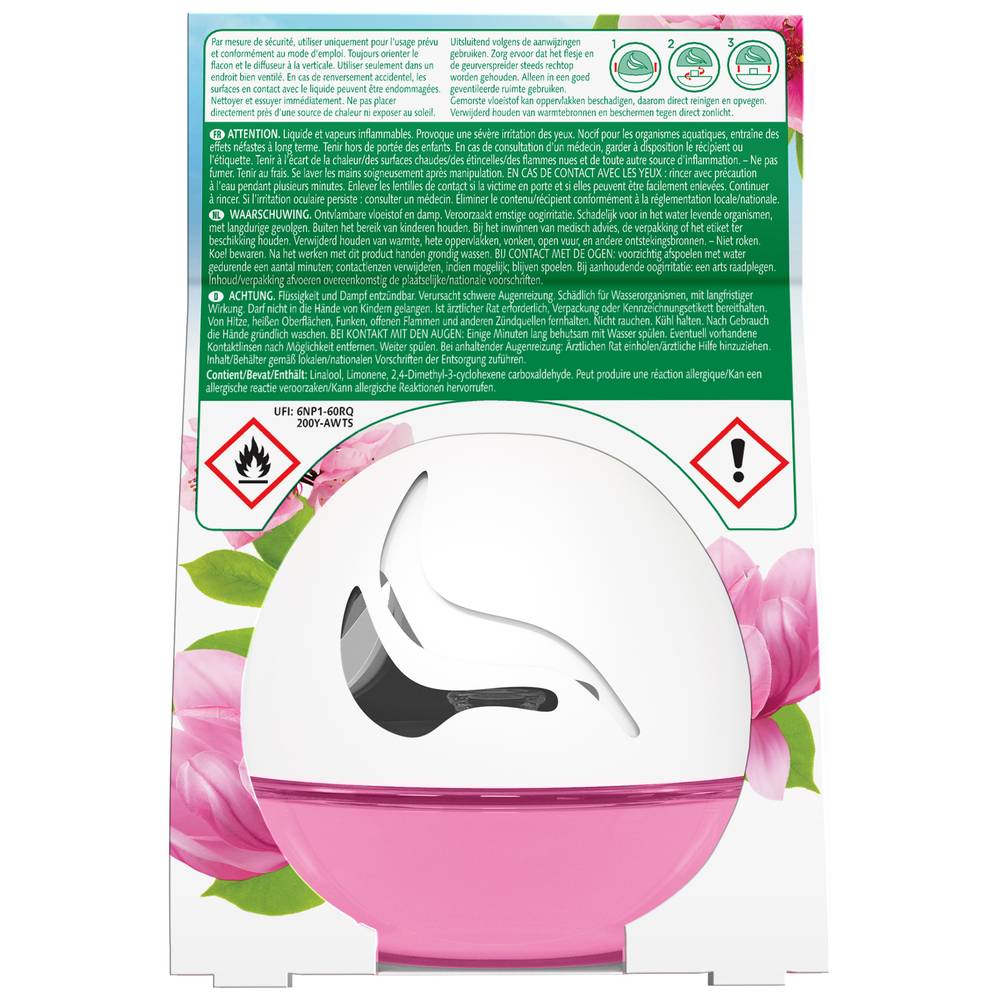 Air Wick - Active fresh diffusseur continu magnolia et fleur de cerisier (75ml)