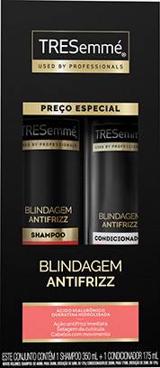 Tresemmé kit shampoo 350ml + condicionador blindagem antifrizz 175ml (2 un)