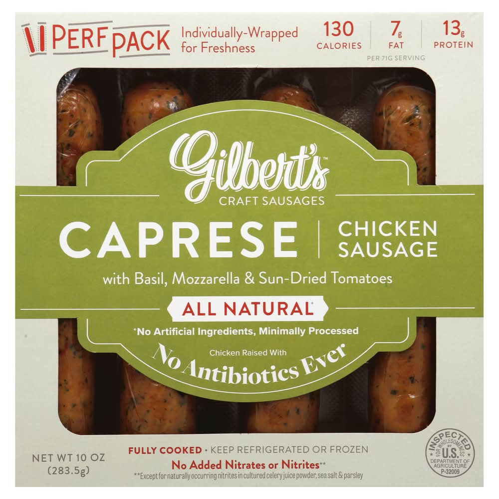 Gilbert's Caprese Chicken Sausage (10 oz)