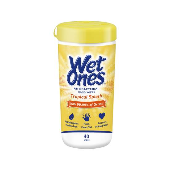 Wet Ones Antibacterial Hand Wipes Tropical Splash (40 ct)