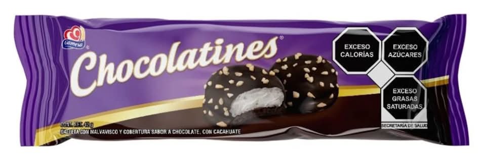 Gamesa · Chocolatines galleta con malvavisco y cobertura, chocolate con cacahuate (42 g)