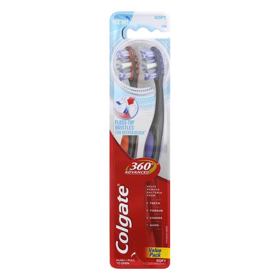 Colgate 360 Advanced Soft Tooth Brush (2 ct)