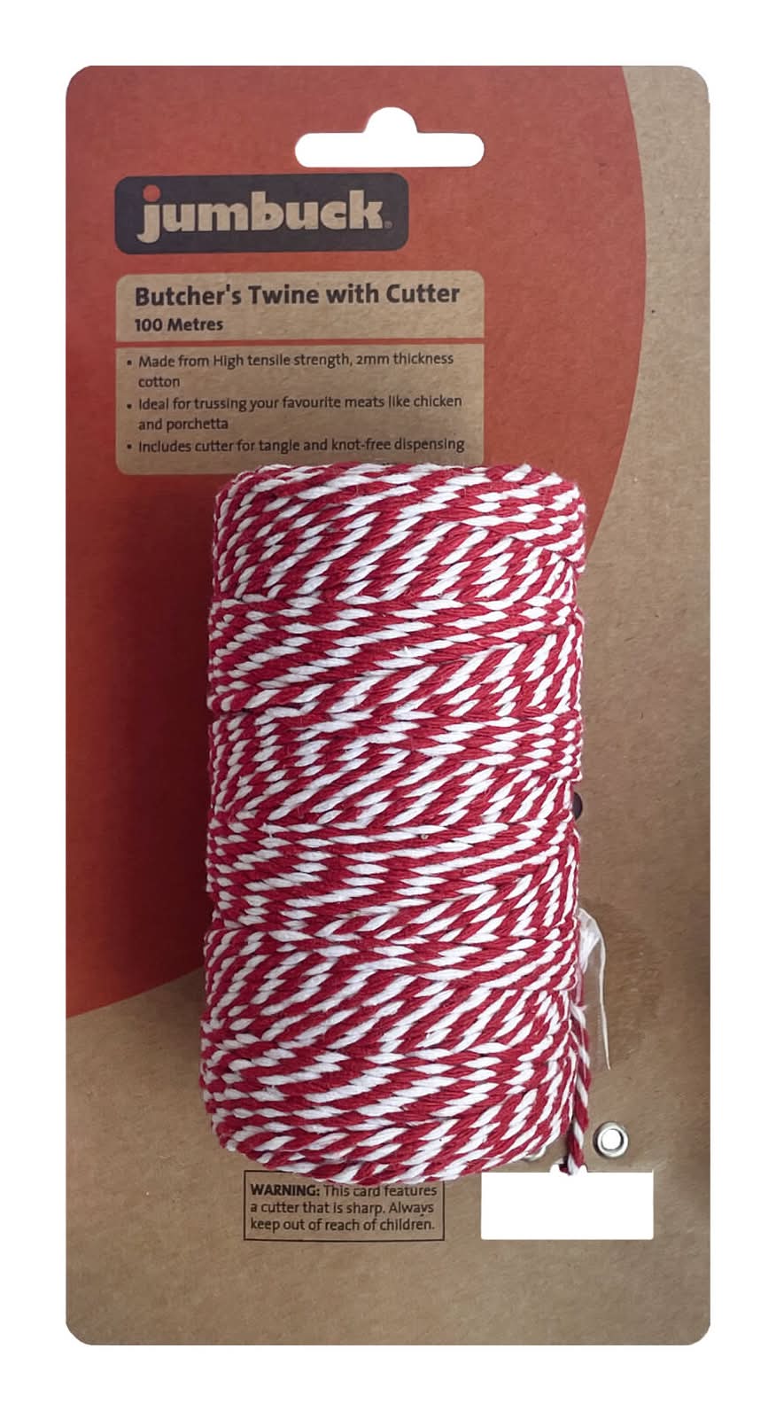 Jumbuck 100m BBQ Accessary Utensil Butchers Twine And Cutter