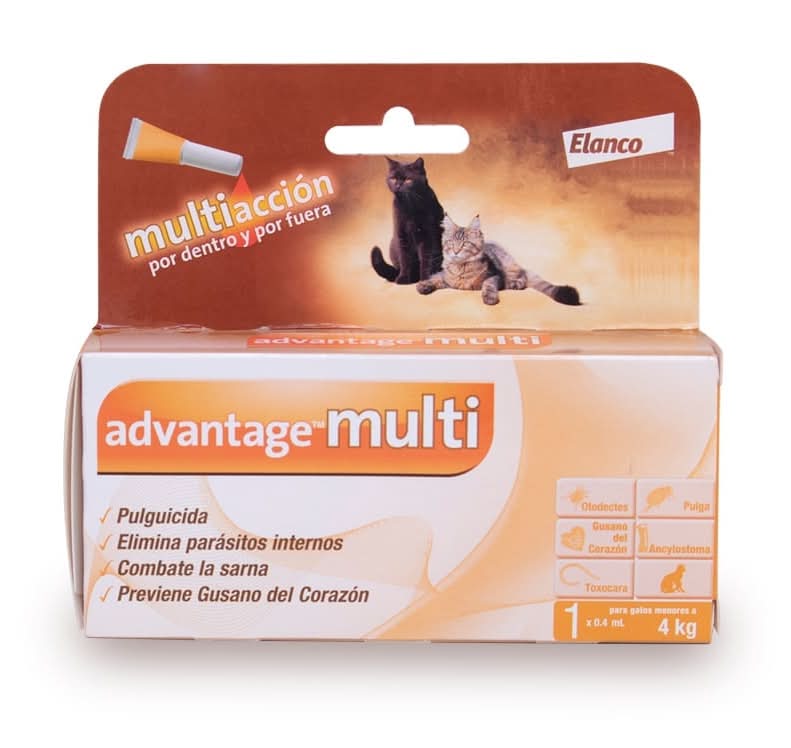 Advantage Multi · Tratamiento antipulgas para gatos, 0-4 kg