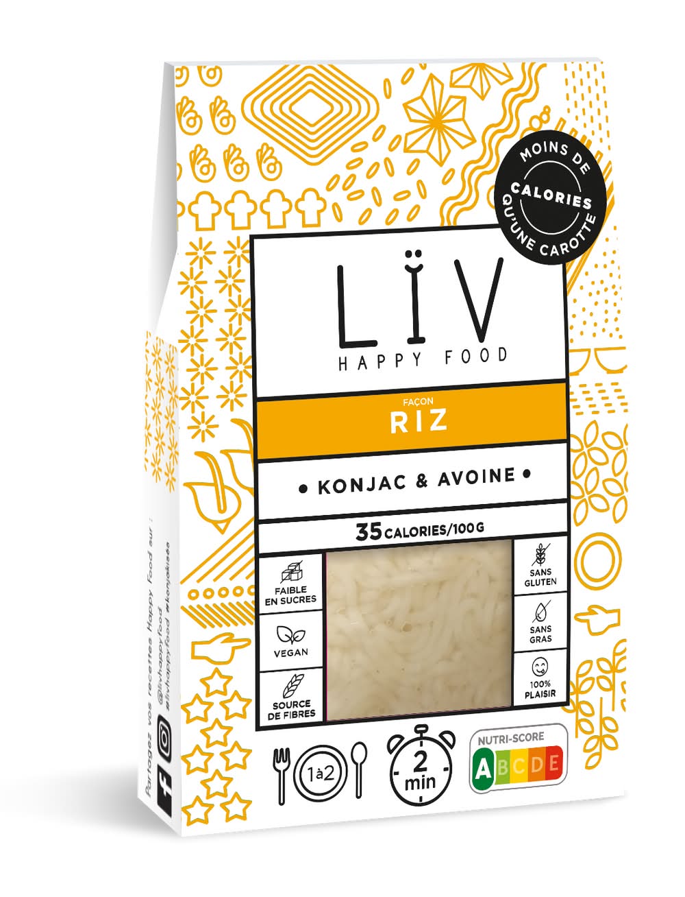 LÏV Happy Food - Konjac et avoine façon riz (200g)