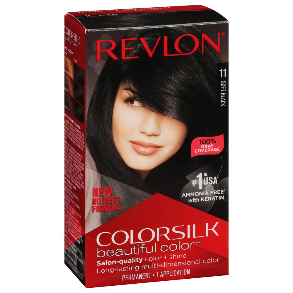 Revlon Colorsilk Beautiful Color, Soft Black (4.4 fl oz)