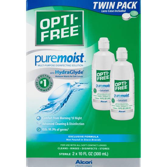 Opti-Free PureMoist Multi-Purpose Disinfecting Solution 10 OZ, 2CT