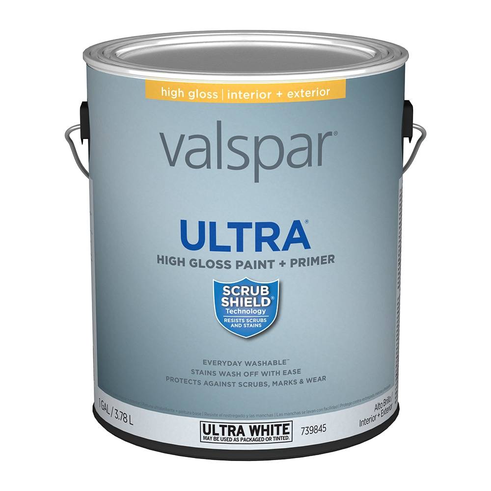 Valspar High-gloss Ultra White Acrylic Interior/Exterior Door and Trim Paint (1-Gallon) | 007.0739845.007