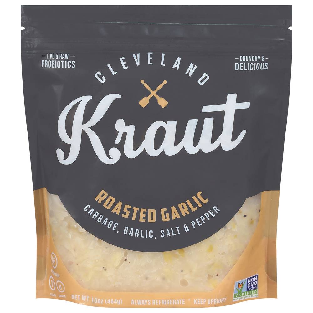 Cleveland Kraut Roasted Garlic Cabbage Garlic Salt and Pepper (16 oz)