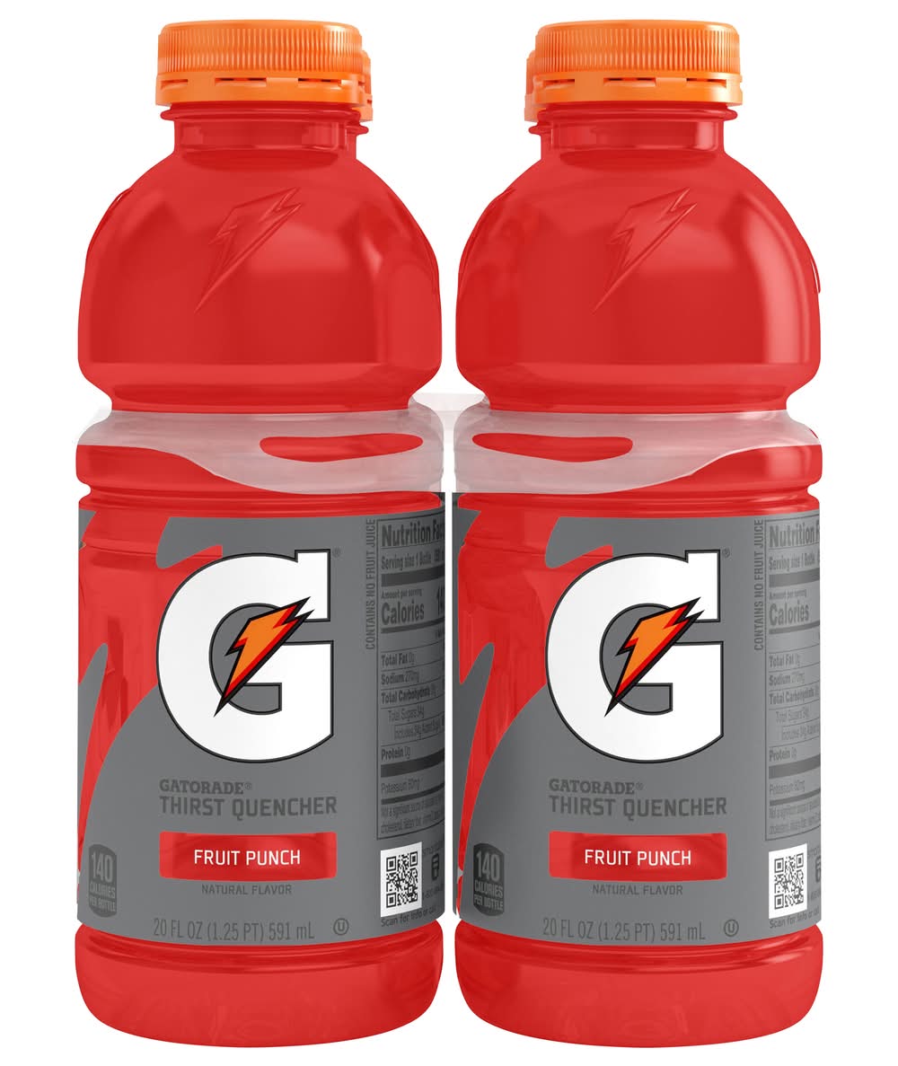 Gatorade Thirst Quencher Sports Drink, Fruit Punch (4 x 20 fl oz)
