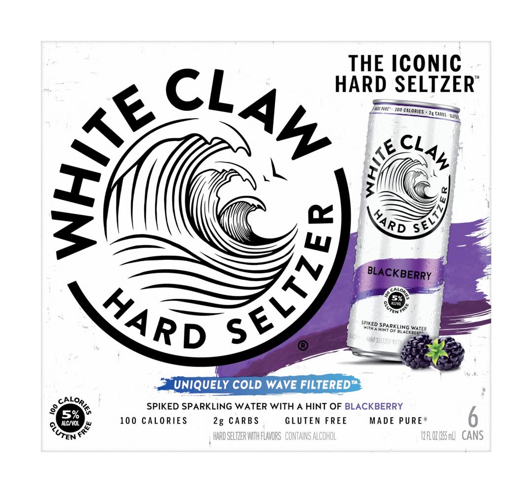 White Claw Hard Seltzer, Blackberry (6 x 12 fl oz)