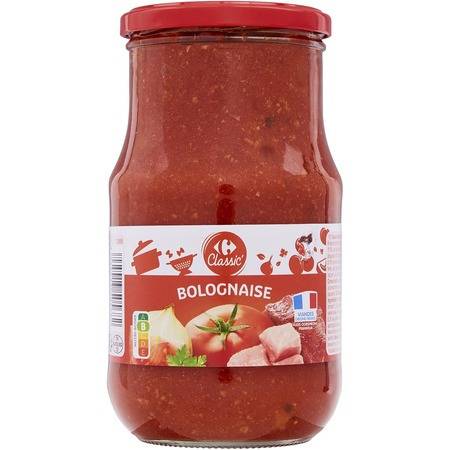 Sauce bolognaise CARREFOUR CLASSIC' - le pot de 680g