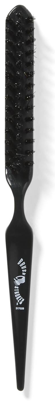Brush Strokes Mixed Boar Bristle Plastic Teaser Hair Brush, Black