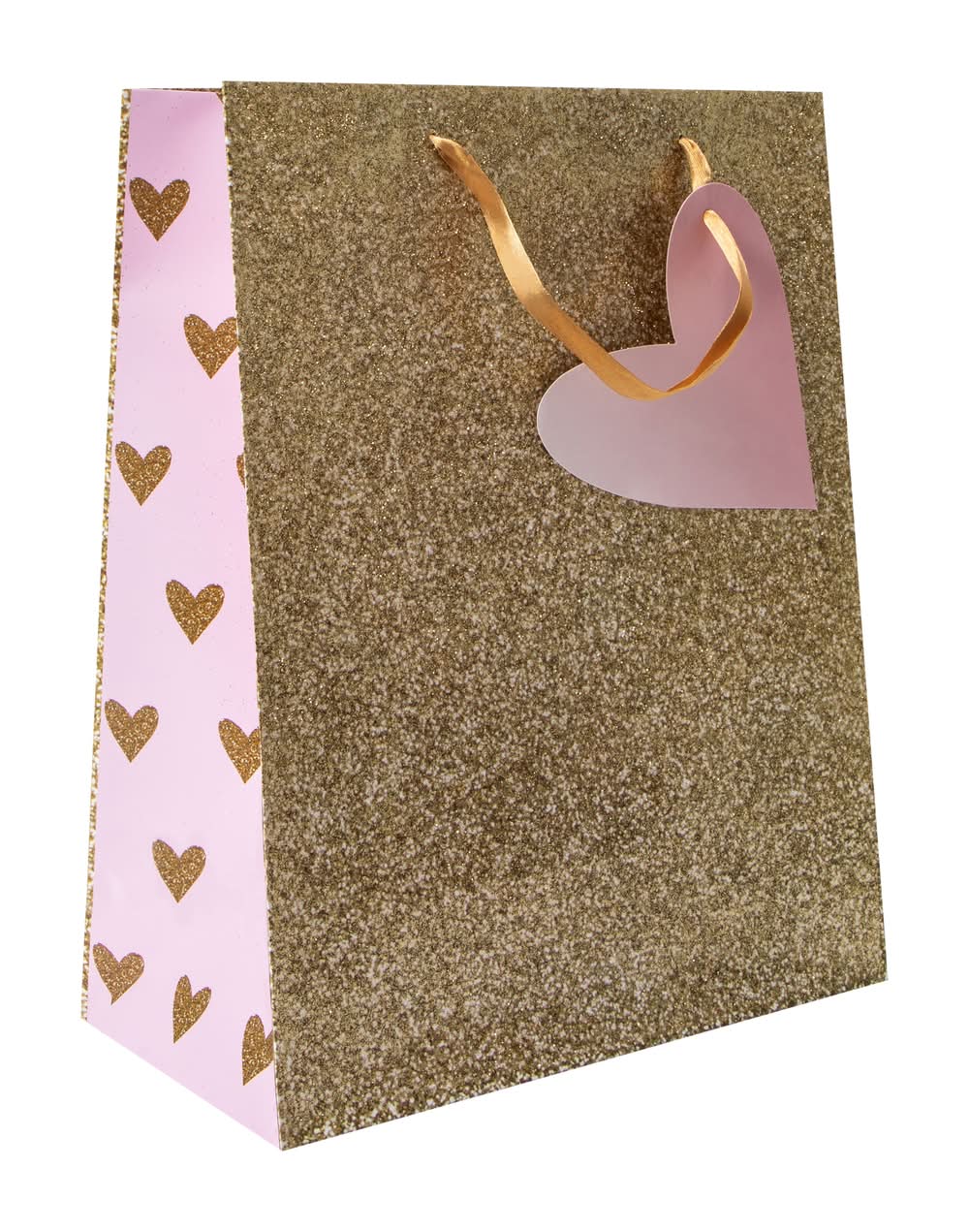 Large Gift Bags Gold Glitter