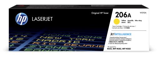 HP 206A Yellow Toner Cartridge, W2112A