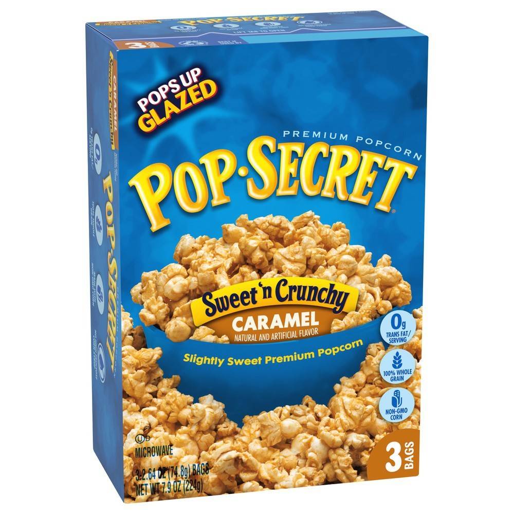 Pop Secret Sweet 'N Crunchy Caramel Popcorn (2.6 oz, 3 ct)