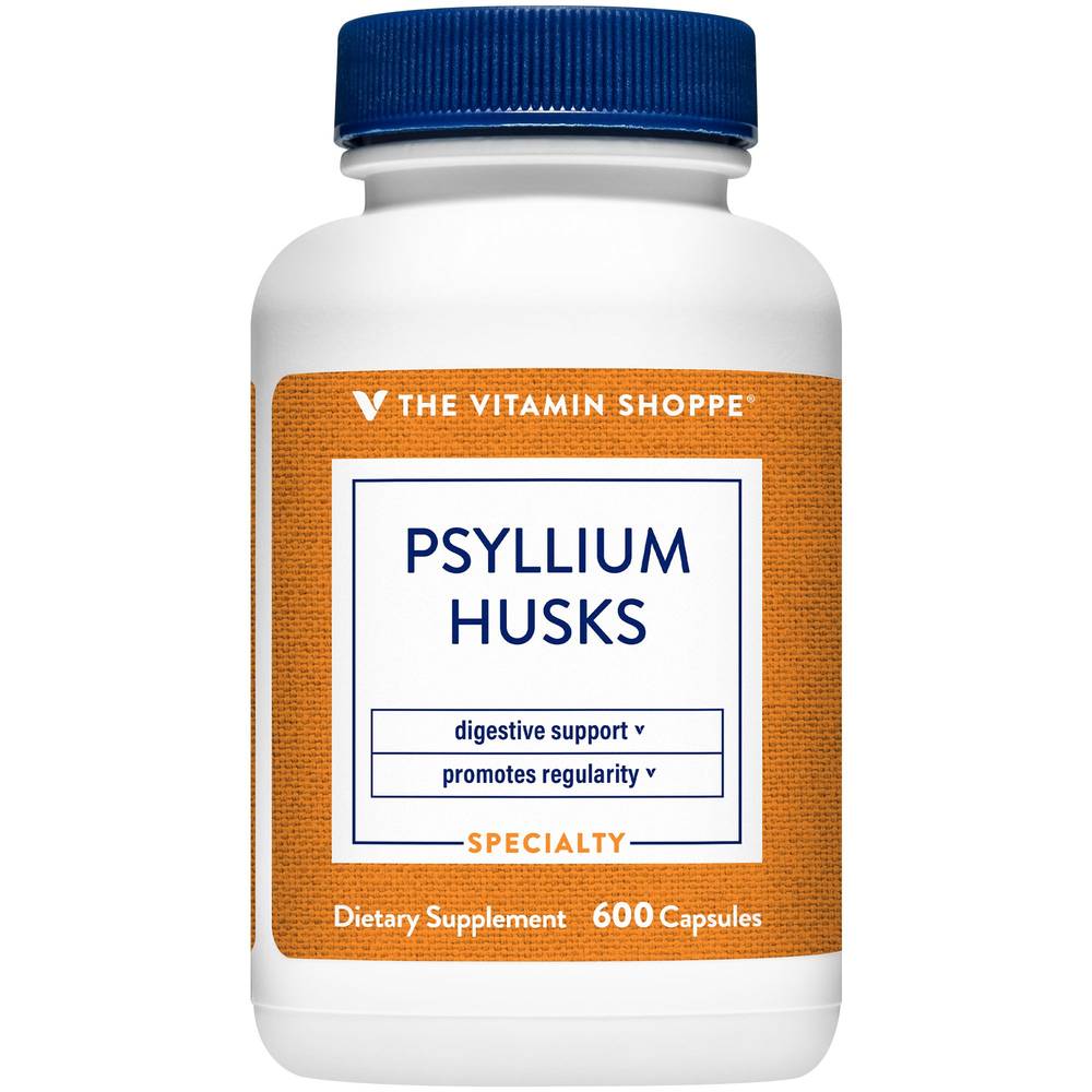 Psyllium Husks - Supports Digestive Health & Promotes Regularity - 720 Mg (600 Capsules)