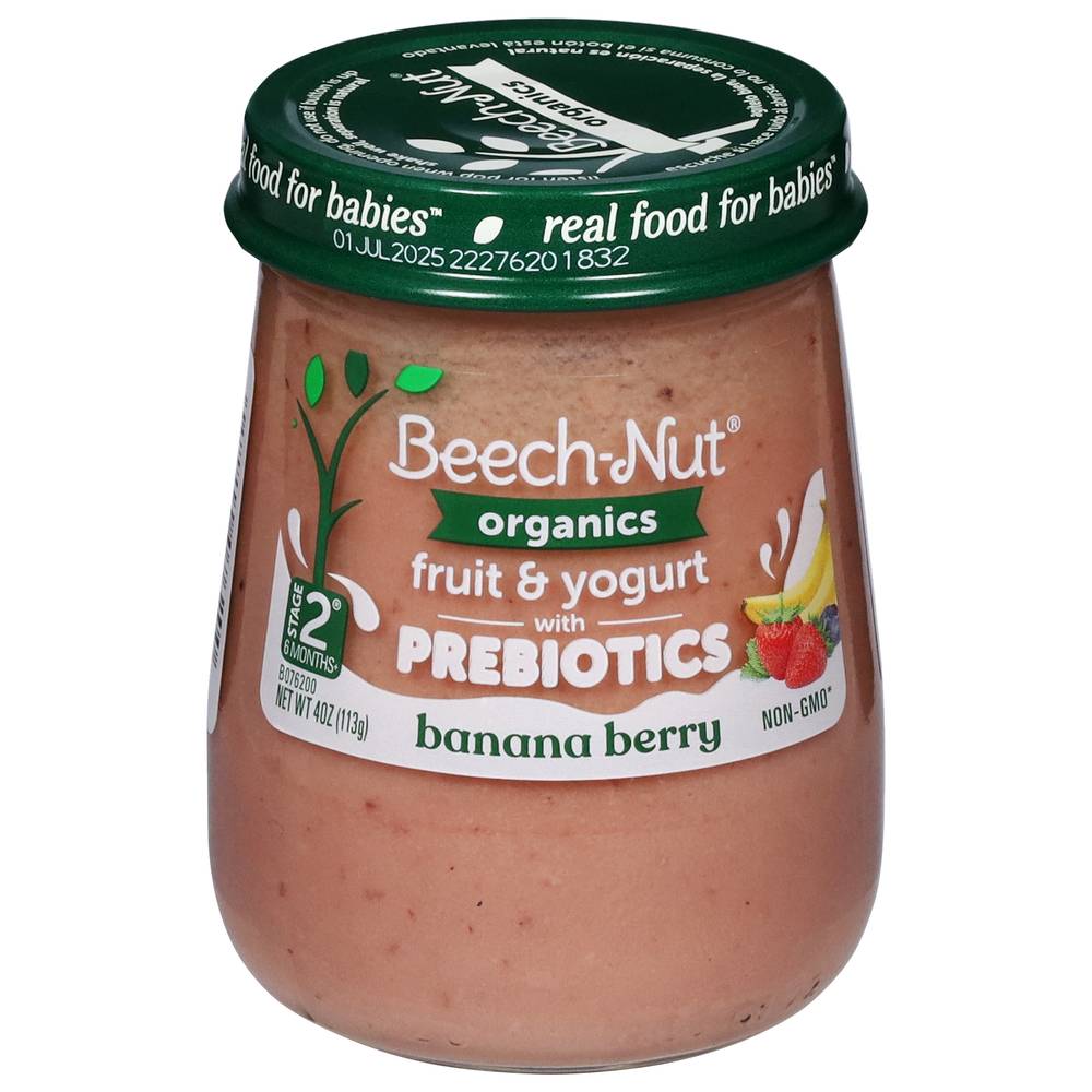 Beech-Nut Organics Fruit & Yogurt With Prebiotics, Banana Berry (4 oz)