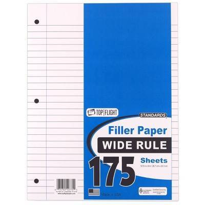 Top Flight Wide Ruled Filler Papers (175 ct) (white)