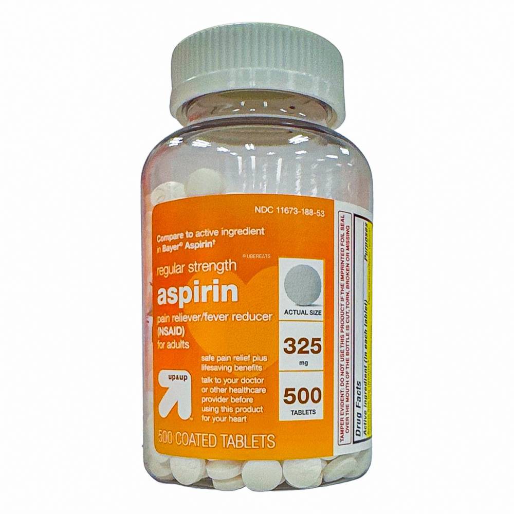 Up&Up Aspirin (nsaid) Regular Strength Pain Reliever & Fever Reducer Coated Tablets (500ct)