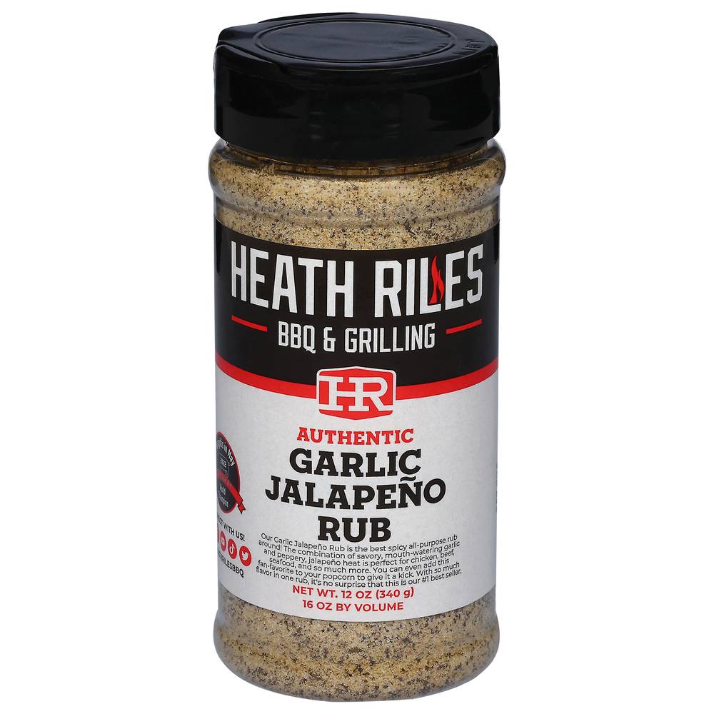 Heath Riles BBQ & Grilling Authentic Garlic Jalapeno Rub (12 oz)