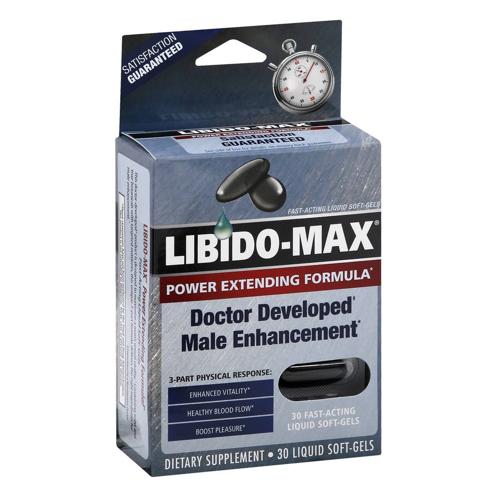 Libido-Max Power Extending Formula Male Enhancement Liquid Soft-Gels (2.24 oz)