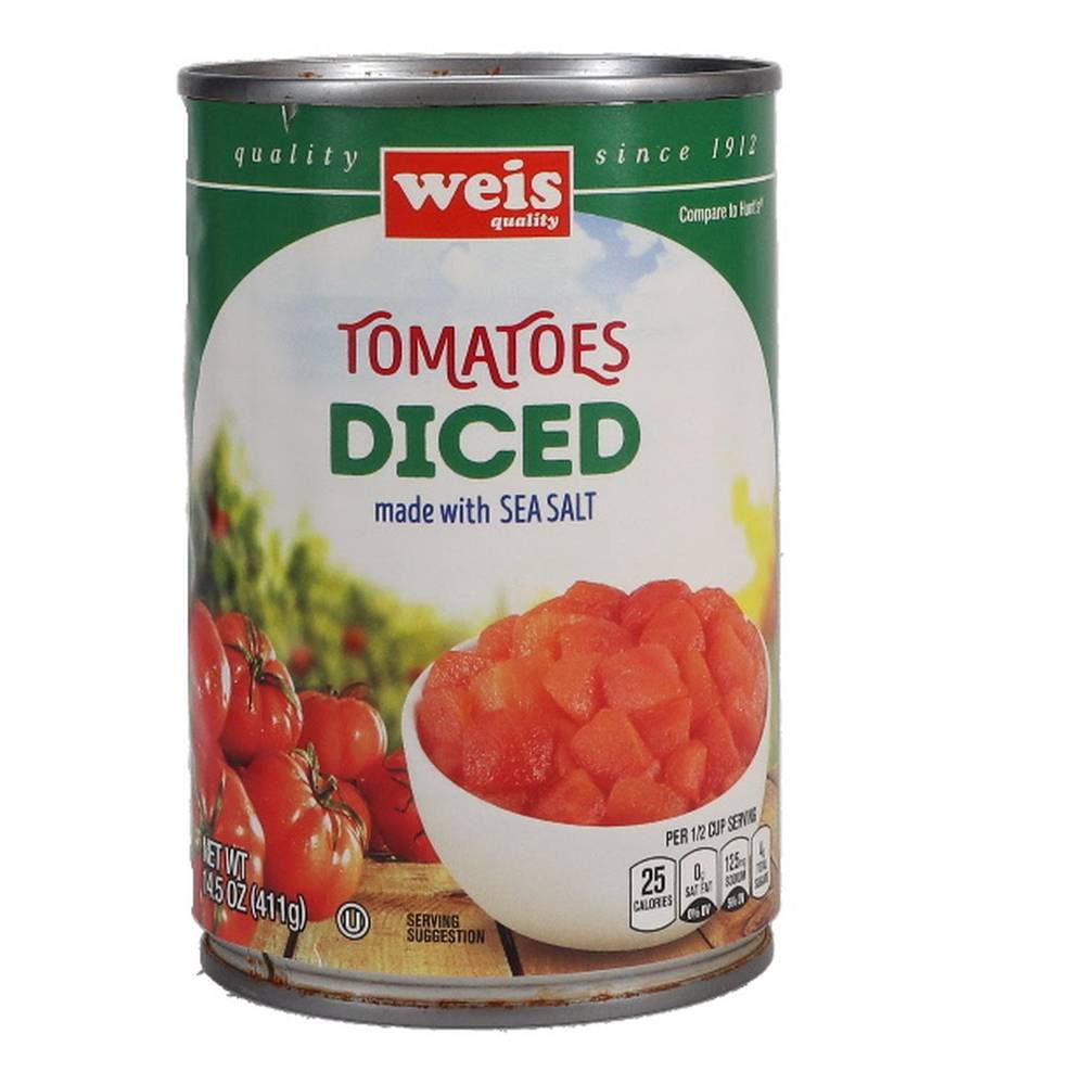 Weis Quality Diced Tomatoes With Sea Salt (14.5 oz)