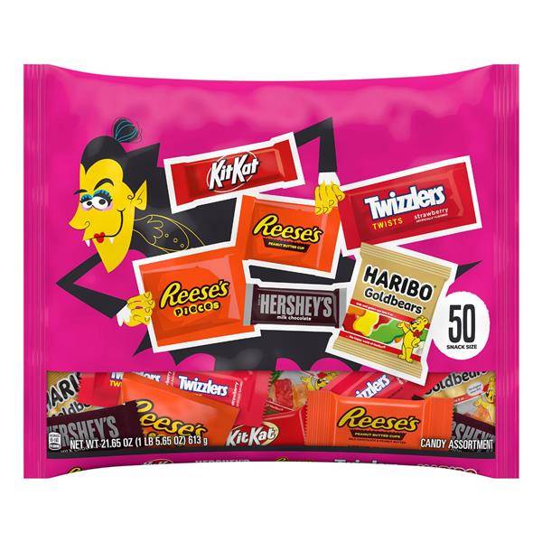 Hershey's Snack Size Halloween Candy Bag, Assorted (21.65 oz, 50 ct)