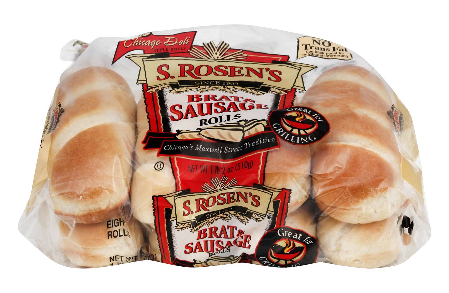 S. Rosen's Chicago Deli Style Brat & Sausage Rolls (1.12 lbs, 8 ct)