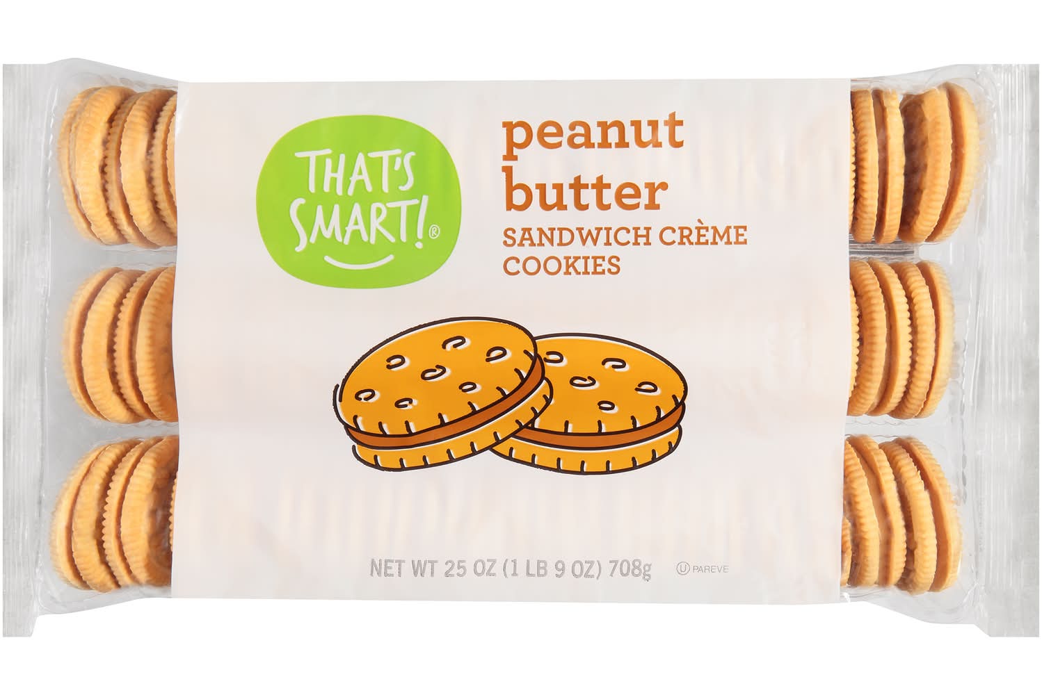 That's Smart! Sandwich Creme Cookies, Peanut Butter (25 oz)