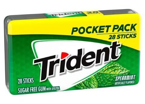 Trident Sugar Free Gum, Spearmint (1.78 oz, 28 ct)