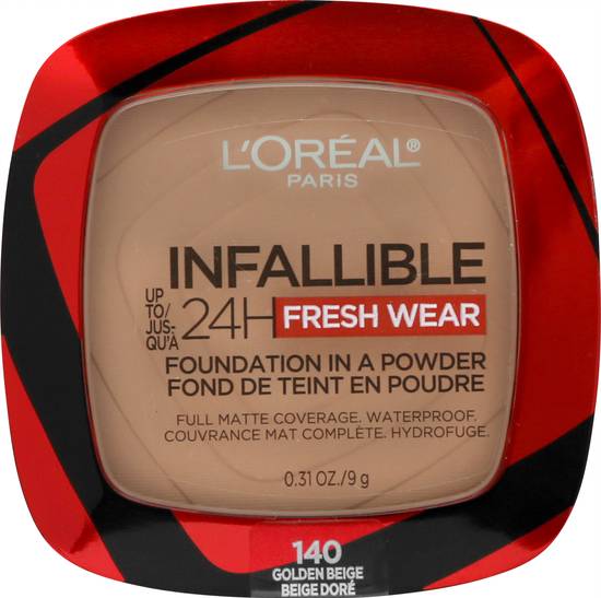 L'oréal Infallible Fresh Wear Powder Foundation 140 Golden Beige