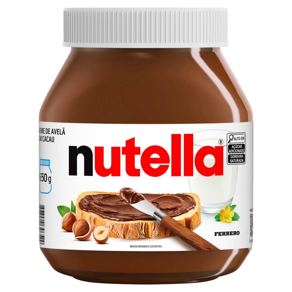 Ferrero creme de avelã com cacau nutella  (650 g)