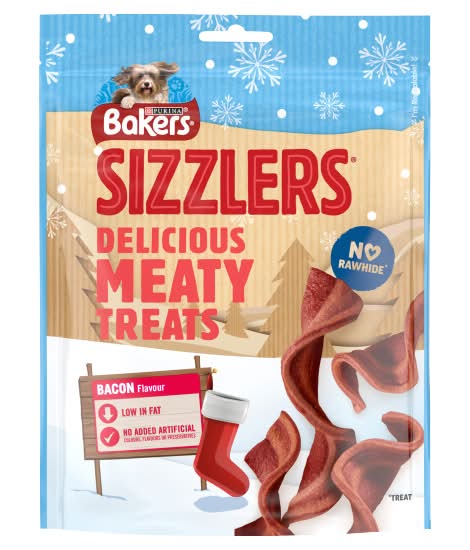 Baker's Bacon, Sizzlers Delicious Meaty Dog Treats (90g)