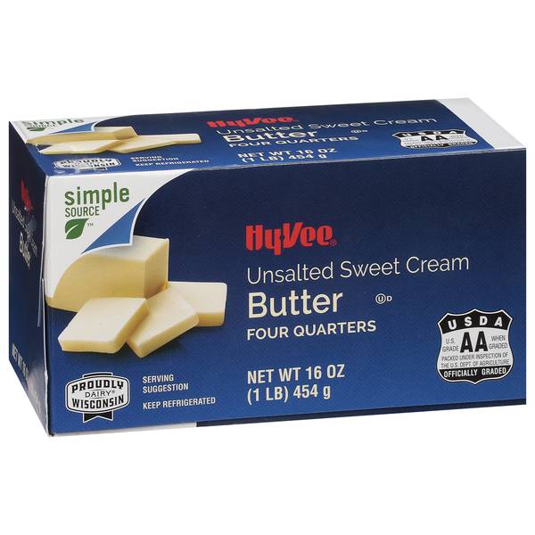 Hy-Vee Unsalted Sweet Butter Quarters
