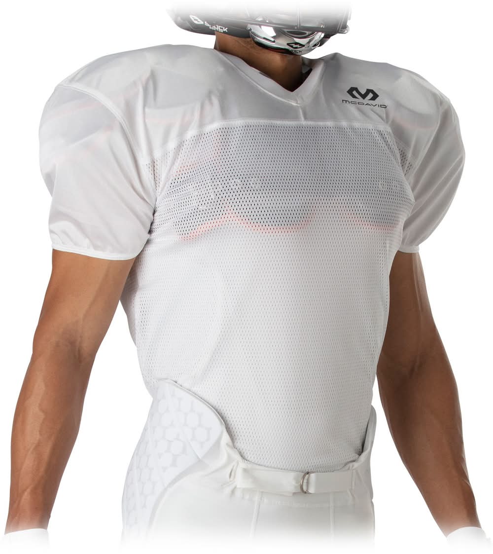 McDavid Youth Rival Football Practice Jersey (White, S)