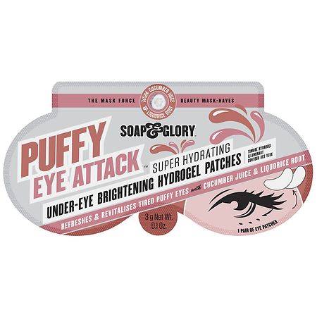 Soap & Glory Puffy Eye Attack Brightening Under-Eye Mask Hydrogel Patches (0.1 oz)