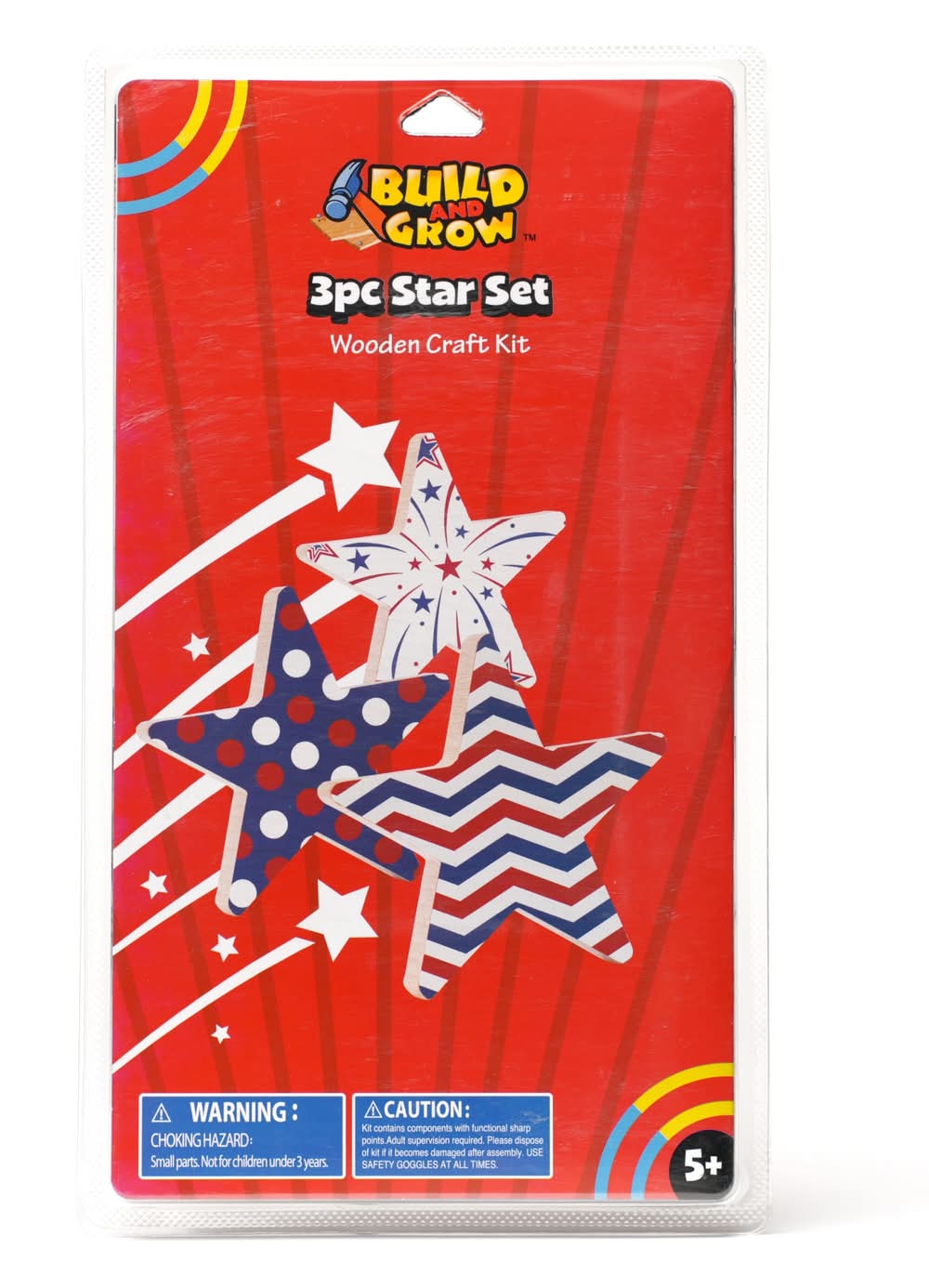 Build and Grow 3pc Stars and Stripes Set Kid's Project Kit