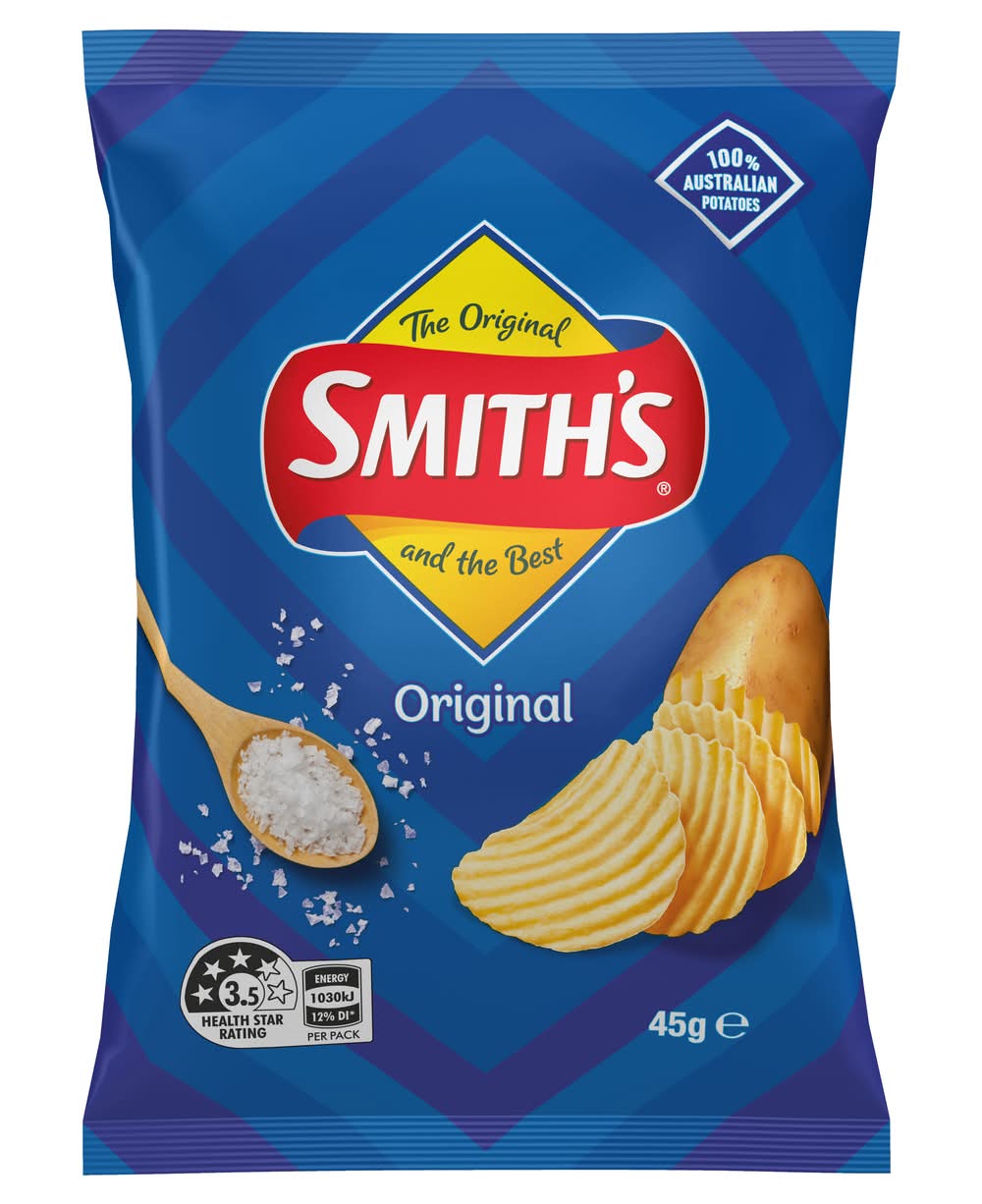 Smith's Crinkle Cut Potato Chips, Original (45g)