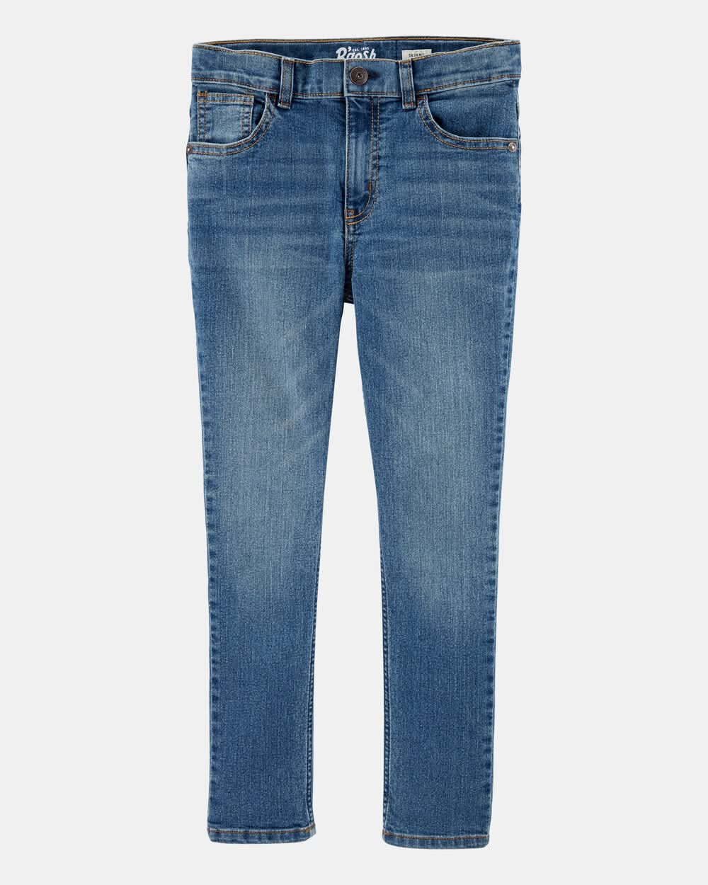 Boys Medium Blue Wash Skinny-Leg Jeans - Indigo Bright - 7R