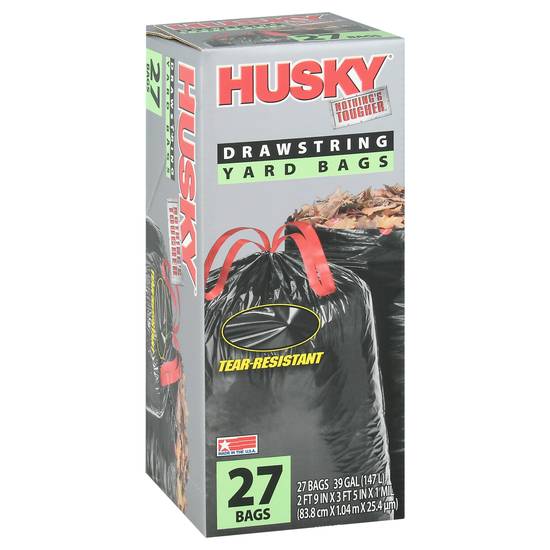Husky Drawstring Yard Bags (black)