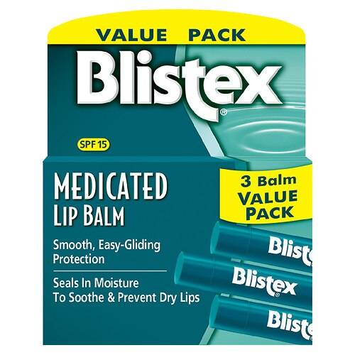 Blistex Medicated Lip Balm Value Pack Original - 0.15 oz x 3 pack