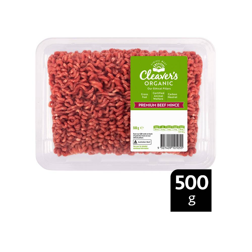 Cleaver's Organic Grass-Fed Premium Beef Mince